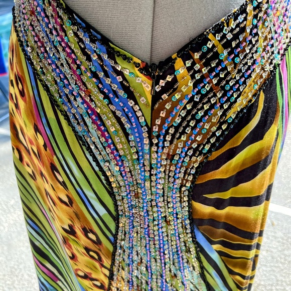 Cache’ silk beaded dress - Picture 8 of 11